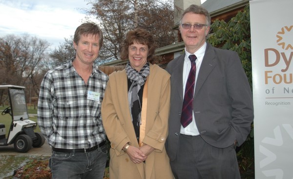 (L to R) Guy Pope-Mayell, Shirley Forrest of Arrowtown Primary School and Neil MacKay